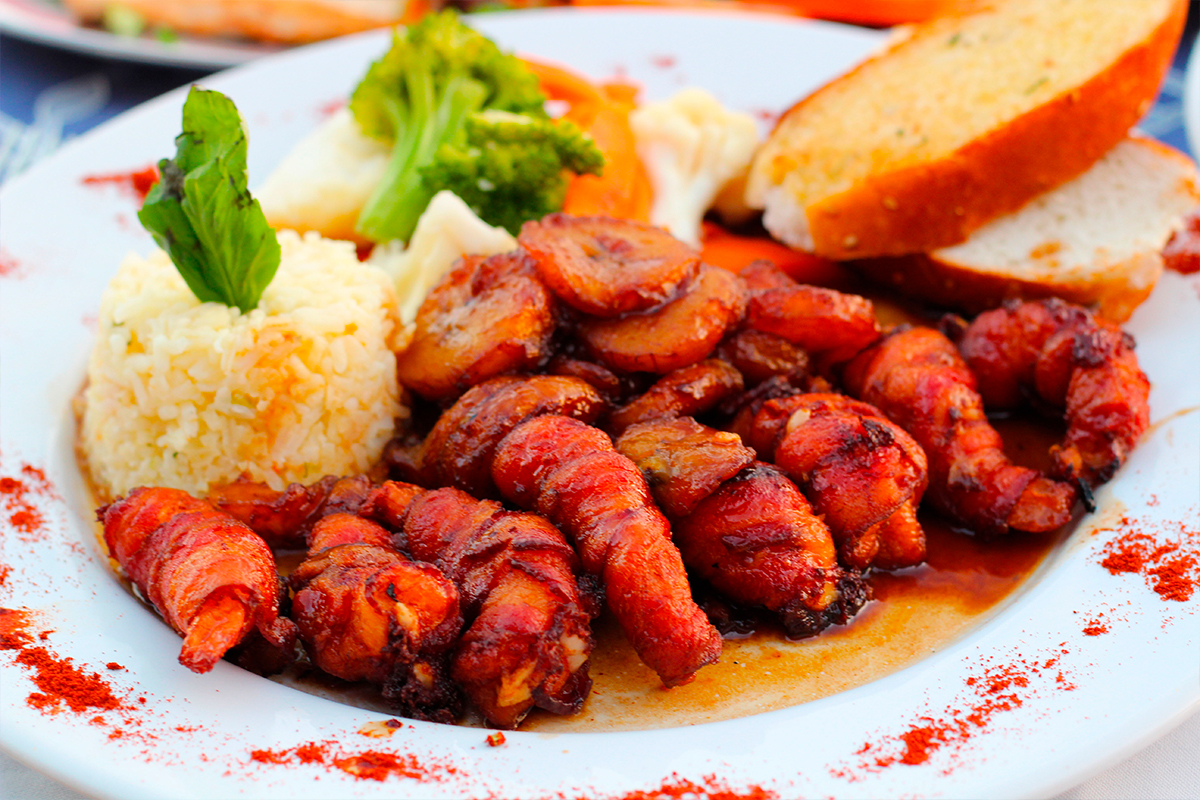 Camarones a la kalua el coral punta de mita